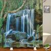 3d Printed Natural Forest Landscape Shower Curtain Waterproof Fabric Waterfall Bathroom Curtains Wall Decoration Large 300x180