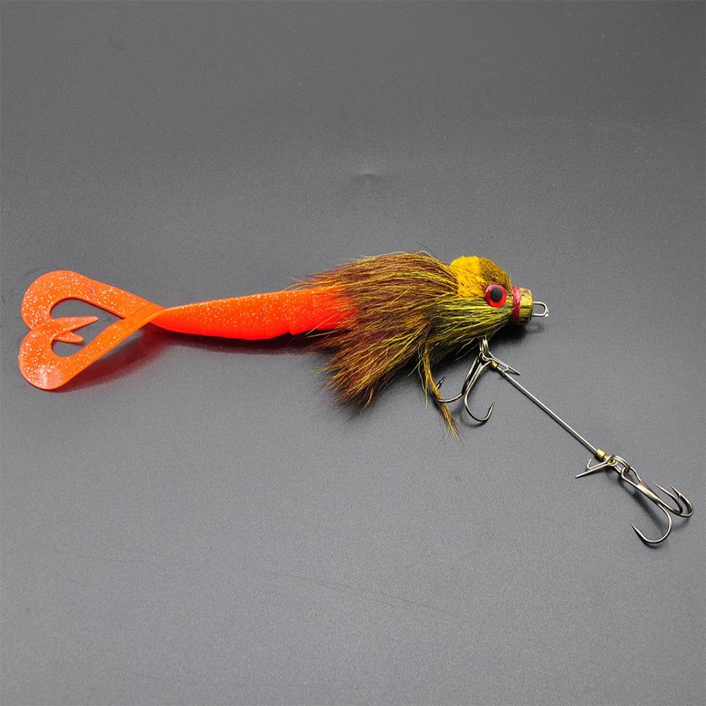 22см 35г Глубоководная приманка-симуляция мыши Бионический материал Текстура оленьего волоса Бионическая приманка из оленьего волоса Дизайн-симуляция