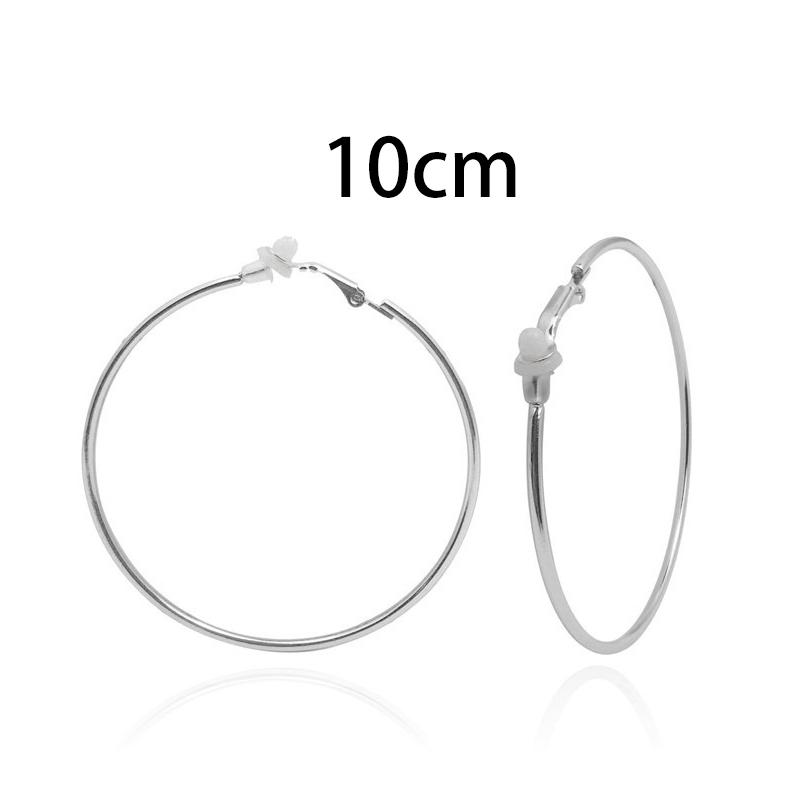 Женские серьги-клипсы без пирсинга, серьги-кольца, маленькие и большие круглые кольца с золотым серебряным покрытием