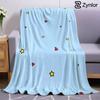 Tiny Star Heart Cartoon Anime Print Flannel Blanket Soft Warm Throw for Kids Bedroom Sofa Bed Christmas Office Car