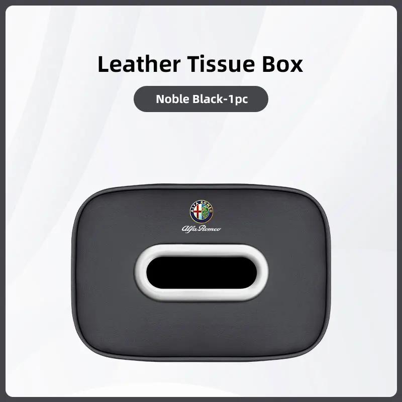 Car Stickers For Alfa Romeo Car Tissue Box Holder Leather Car Armrest Napkin Case Sun Visor Backseat Bag For Alfa Romeo 4C 159 1