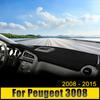 Автомобильные аксессуары для Peugeot 3008 2008 2009 2010 2011 2012 2013 2014 2015, крышка приборной панели, избегайте света, противоскользящая УФ-подушка