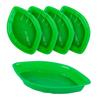 6pcs Hawaiian Green Palm Leaf Shape Plate Food Tray for Jungle Safari Theme Summer Luau Birthday Party Decorations Popcorn Plate