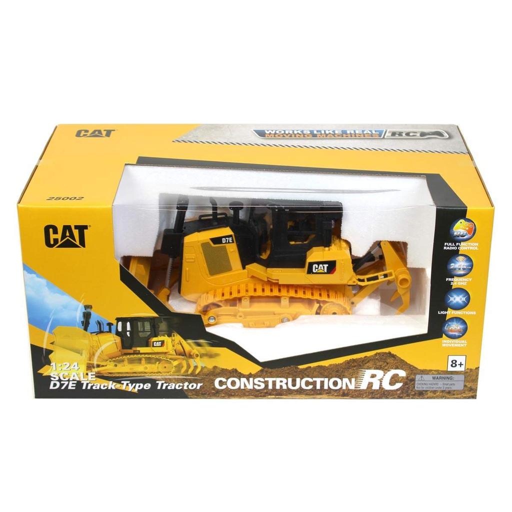 Diecast Master Scale Electric RC Construction Machinery Caterpillar CAT D7E Bulldozer with Light Sound Gimmick 1/24 Series &