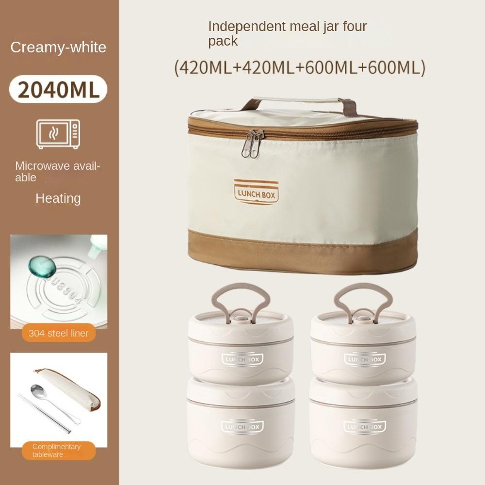 Герметичная школьная студенческая ланч-бокс-бокс из нержавеющей стали, переносная изолированная суповая чашка