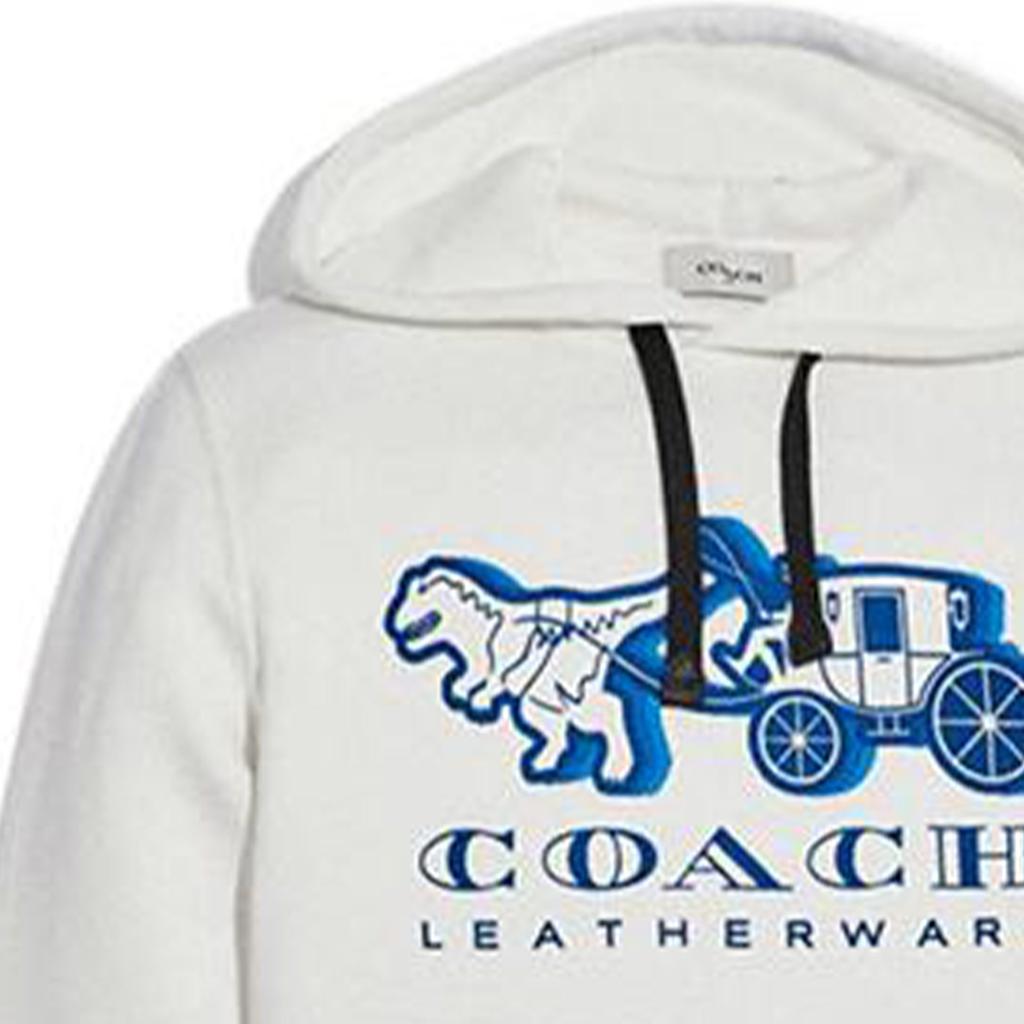 Coach Толстовки Мужские Белые С Капюшоном Средней Посадки Обычные C1080-WHT