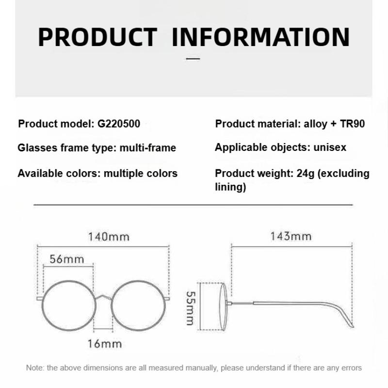 Computer Blue Blocking Light Glasses for Men Women Plain Eyeglasses Big Square Alloy TR90 Ultra-lightweight Frame Plano Eyewear