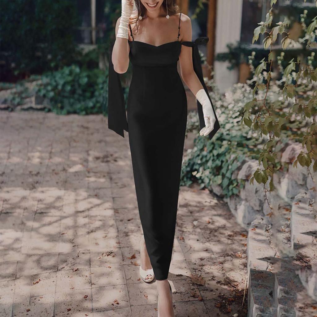 Women Off Shoulder Dress Formal Wedding Evening Dress Slim Maxi Dresses