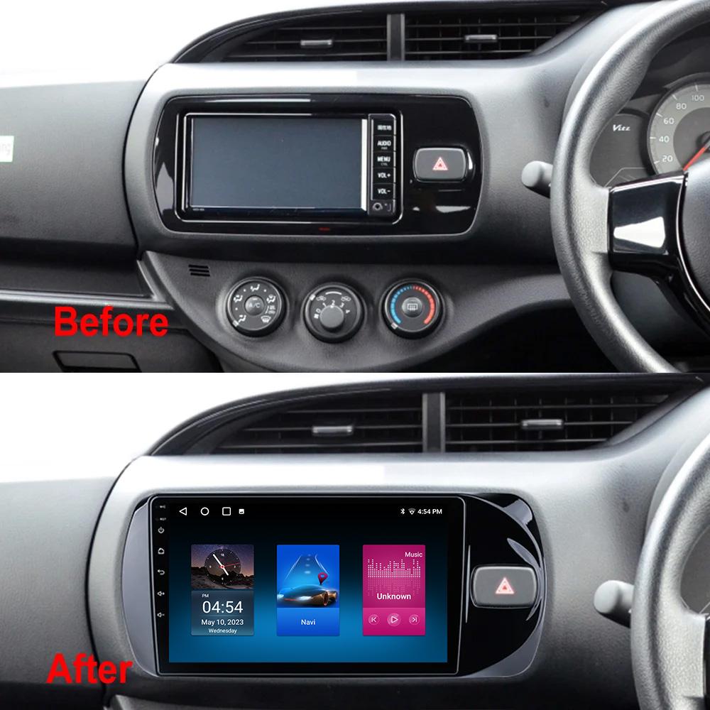 Для Toyota Vitz 3 XP130 S12 2014-2019 Навигация GPS Android Автомагнитола Мультимедийный плеер Стерео wifi+4G Carplay Авто видео
