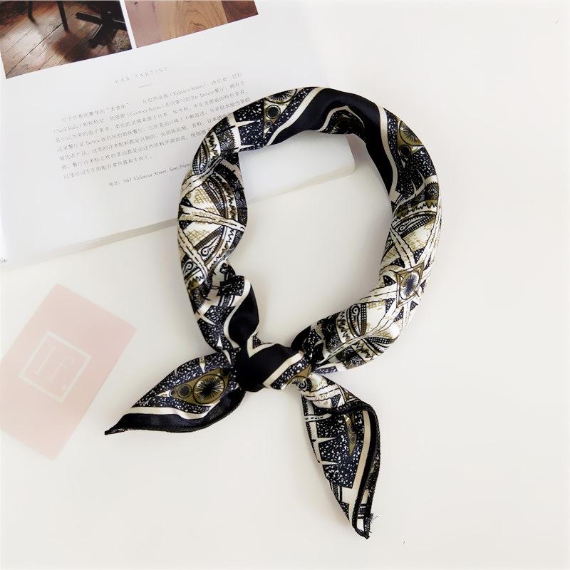 50 Spring/Summer New Small Scarf Small Square Scarf Women'S Professional Decoration Printed Professional Fashion Scarf