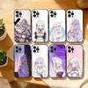 Чехол для телефона Re Zero Rem Emilia для iPhone17 16 15 14 13 12 11 Pro Max Plus, 5G Мягкий черный чехол