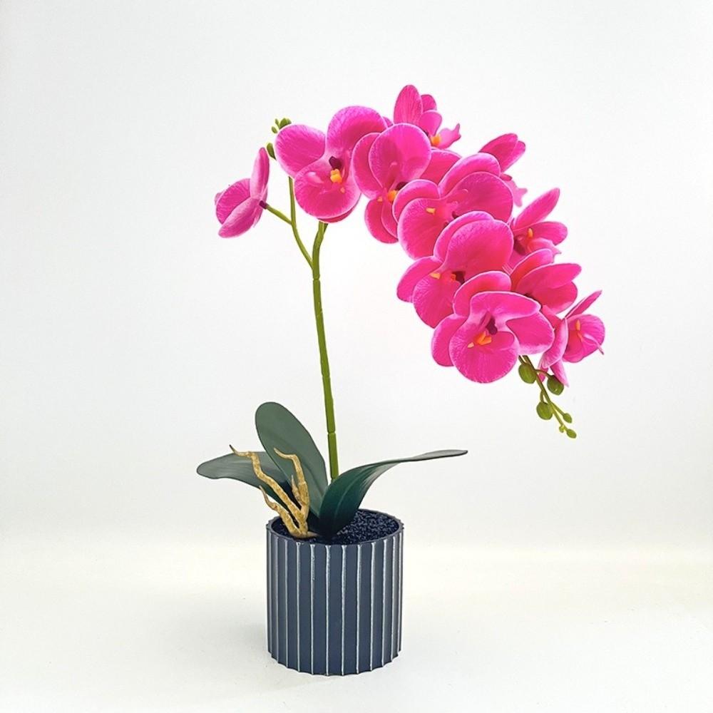 Multi-Bloom Artificial Orchid Bonsai DIY Plastic Fake Flower New Artificial Faux Plants Home Decor