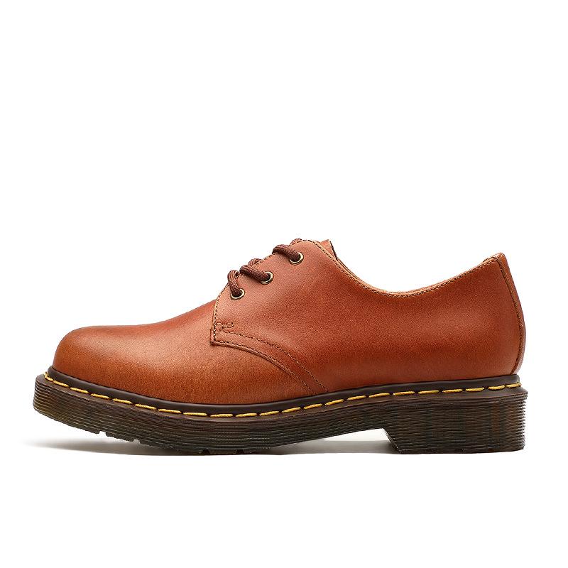 Women's Dr. Martin Japanese College Style Leather 1461 Shoes - Yang Mi Low-Top, Unisex 3-Hole Design