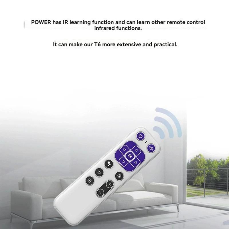 T6 Bluetooth Пульт Дистанционного Управления Беспроводная Голосовая Аэромышь Гироскоп Соматосенсорный 2.4G Перезаряжаемый Мини Пульт Дистанционного Управления Для Смарт ТВ Бокса Мини