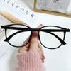 New Decorative Plane Mirror Anti Blue Light Glasses Transparent Computer Glasses Frame Without Degree Round Eyewear Women Men