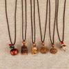 Vintage Sandalwood Incense Bead Box Necklace – Ethnic Style Accessory