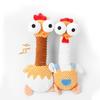 Игрушка для домашних животных Курица с удлиненной шеей Плюшевая игрушка для собак Перетягивание каната Мягкая эластичная жевательная игрушка с пищащим звуком Для щенков при прорезывании зубов Интерактивная для маленьких собак