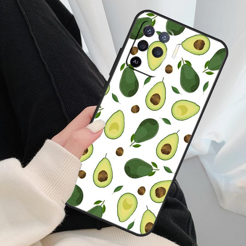 Avocado Pattern Case For Oppo A96 A76 A16 A60 A98 A58 A78 A18 A38 A80 A40 A77 A57 A17 A74 A54 A94 A15 A5 Pro