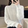 Женский кашемировый свитер Qinghe Cashmere 30% Кашемир 70% Шерсть Осенне-зимний кашемировый пуловер Мягкий и теплый