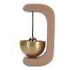 Shopkeepers Bell Wood Brass Hanging Door Bell for Entry Door Restaurant Shop Home Refrigerator Pet Door