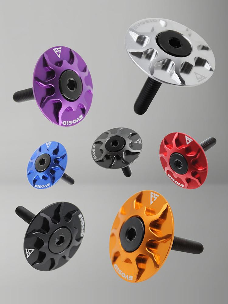 Bicycle Headset Cap MTB Road Bike Stem Headset Top Cap Cover with Screw Bicycle Stem Top Cap Bike Stem Cover