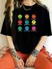 Musical Notes S Women's Plus Size Short Sleeve T-Shirt Crew Neck Top Shirt Casual Funny Oversized Graphic Polyester Tee