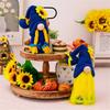 Sunflowers Gnomes Plushie Sunflowers Gnomes Swedish Tomte Scandinavians Figurins Spring Kitchen Tiered Tray Decors