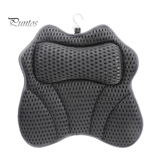 Подушка для ванны с 6 противоскользящими присосками, подголовник для ванны с сетчатой тканью 4D Air Mesh, подушка для поддержки шеи и спины, расслабляющие аксессуары для ванны