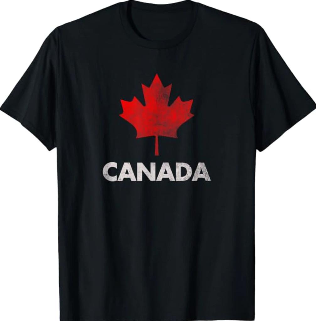 Vintage Retro Canadian Maple Leaf Canada Flag T-Shirt