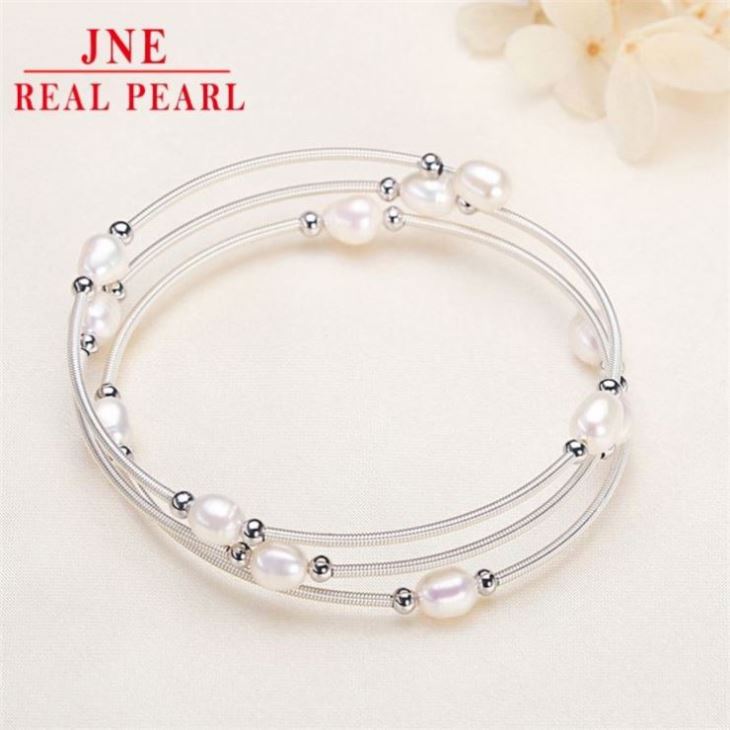 Simple Exquisite Zhuji Freshwater Pearl Drop-Shaped Bracelet Handmade Copper-Plated Gold Winding Bracelet Factory