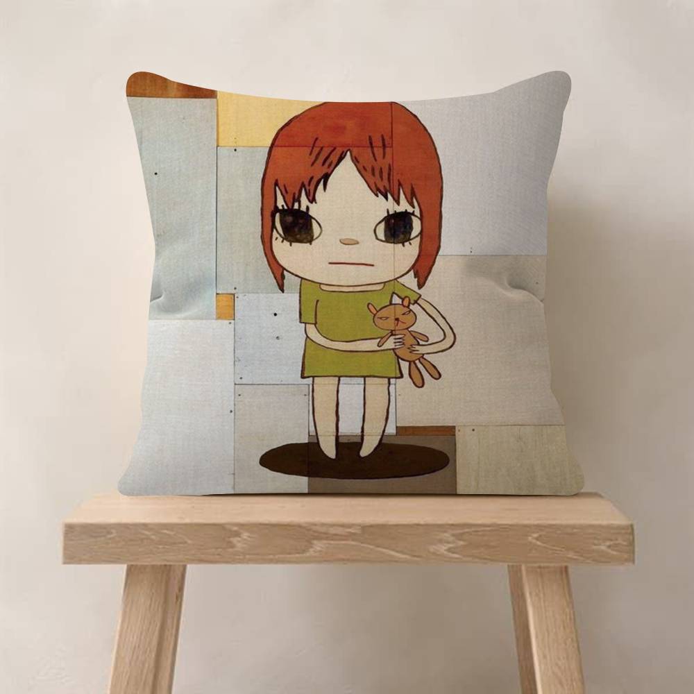 Art YYoshitomos cool Nara Pillow Gifts Home Office Furnishings Bedroom Sofa Car Cushion Cover case 45x45cm