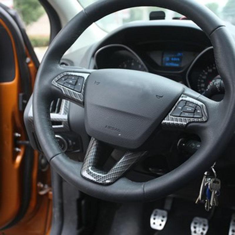 Три стиля ABS-краски, украшение на руль автомобиля, наклейка с блестками для Ford Focus 4 MK4 2014 2015 2016 2017