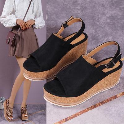 Новые летние женские туфли на толстой подошве, модные повседневные женские тапочки с открытым носком, женские сандалии