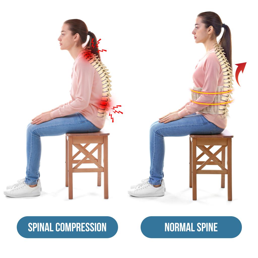 Spinal Air Traction Brace Decompression Back Belt Lumbar Support Belt for Men & Women Lower Back Back Posture Correction Strap