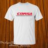 Men's and Women's T-shirts Shirt Tshirt Corsa Funny Performance Logo Short Sleeve Made In Usa White COlor