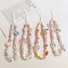 Lovely Japan Phone Lanyard Kawaii Cartoon Bear Heart Earphone Pendant Short Wrist Phone Straps Phone Accesssories