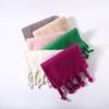 Spring, Autumn and Winter New Solid Color Knotted Beard Scarf Versatile Outer Warm Scarf Shawl