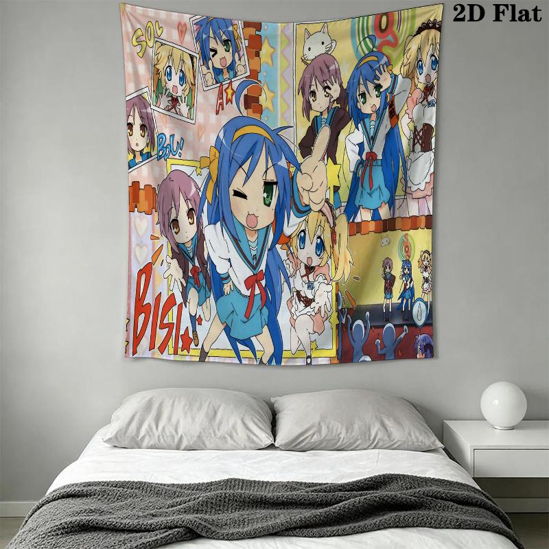 Lucky Star Wall Tapestry Aesthetic Wall Hanging Printed Fabric Blanket Decorative Tapestries for Bedroom Living Room Home Decor
