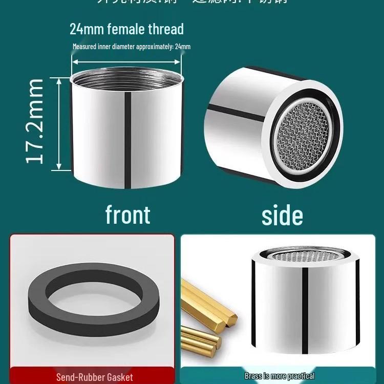 Универсальный комплект насадок-аэраторов для смесителя: Брызговик, Сетчатый фильтр, Совместимость с горячей/холодной водой