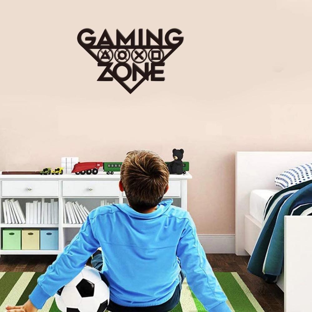 Gaming Zone Wall Art Gamer Metal Decor Stylish Gaming Room Sign Ideal for Playroom Unique Gaming Room Wall Decoration