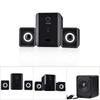 Mini USB Wired Combination Speaker Bass Stereo Music Player Subwoofer for Phone Laptop Black