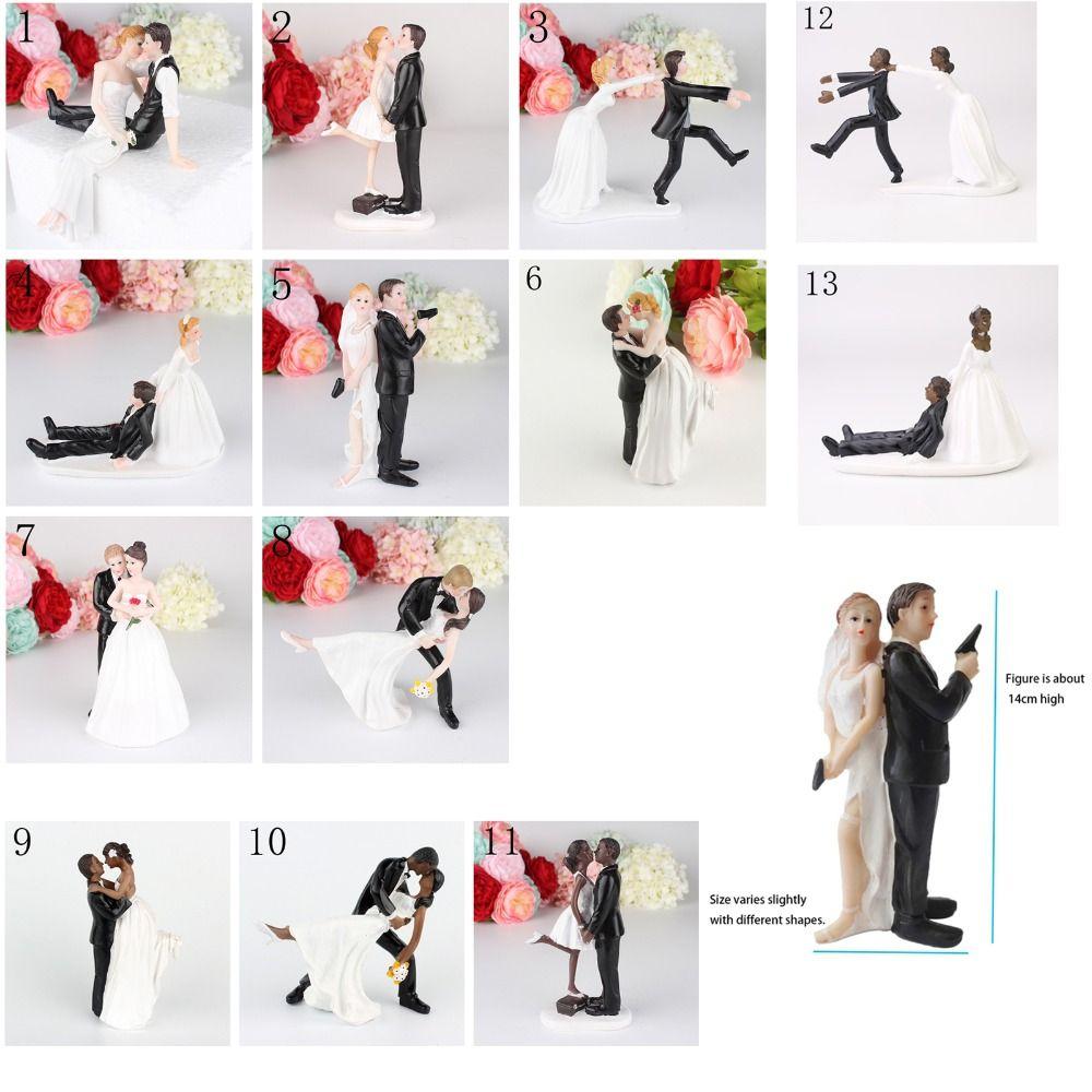 Funny Bride and Groom Figurines Romantic Marry Figurine Cake Toppers Dolls Marry