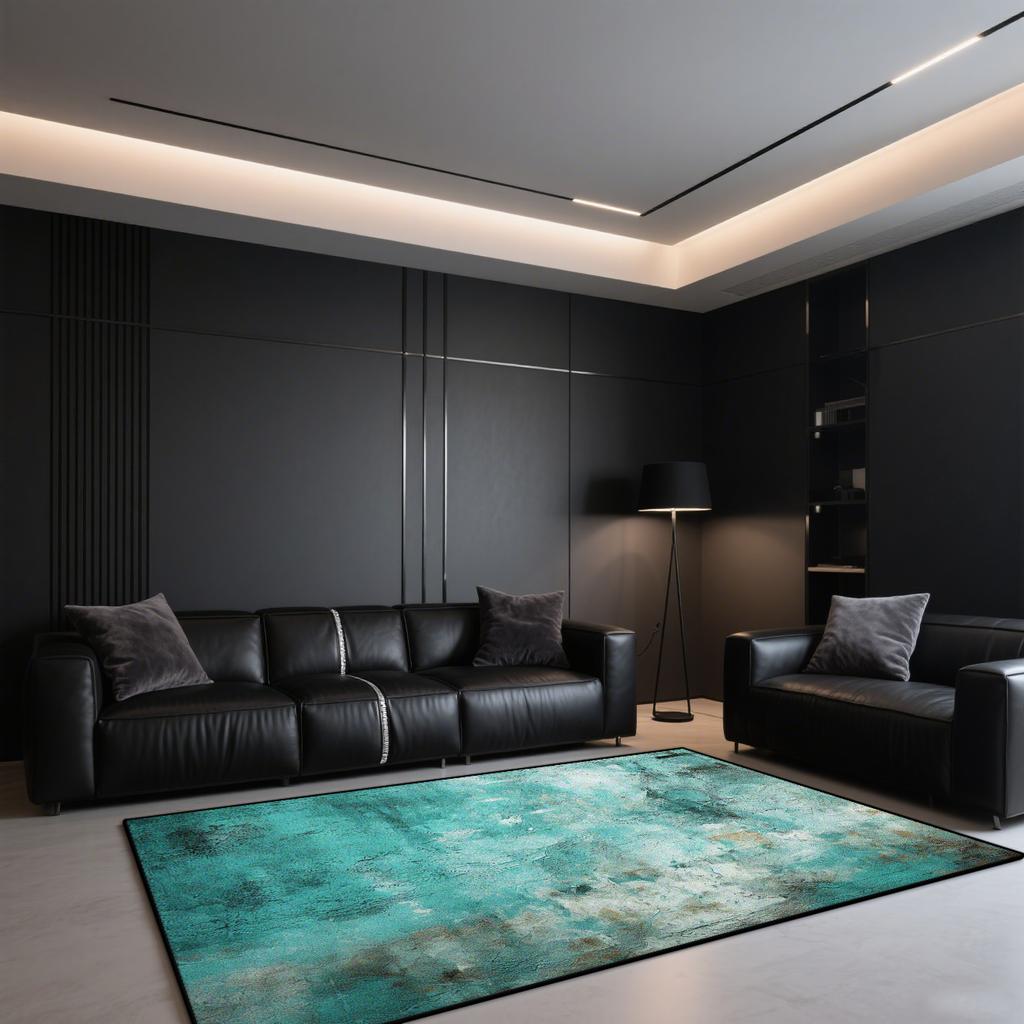 Современный Роскошный Ковер для Гостиной Большой Площади Абстрактная Декорация Ковер в Стиле Чернильной Живописи для Спальни Офиса Кофейных Столиков Моющиеся Коврики