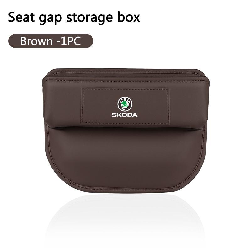 RUDX8 Universal Car Seat Gap Organizer Storage Box Multifunction Pocket Wallet For Skoda Octavia MK1 A4 5 Fabia VRS Sport Superb Rapid