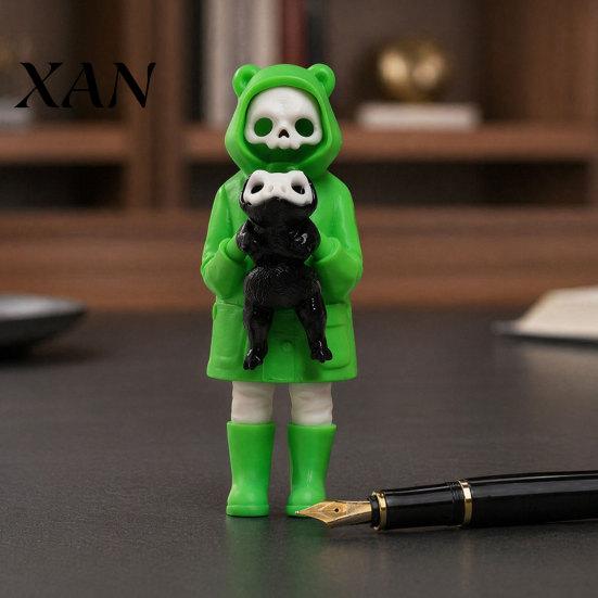 Unique Home Decorations Skull Grim Reaper Frog Statue, 3D Printed Spooky Cute Stylish Desk Accessories Figurine for Halloween Tabletop Bookshelf Decor
