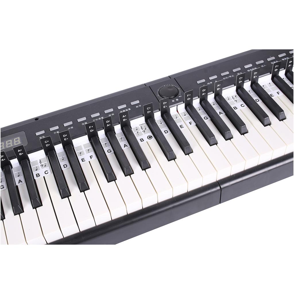 Piano Keyboard Stickers Removable Keyboard Letters Electronic Piano Keyboard Note Stickers for Kids and Beginners