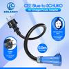 Адаптер питания для электромобиля 7,2 кВт, CEE Blue, гнездо, к 3,6 кВт, EU Schuko, вилка, 32 А на 16 А, адаптер для зарядки электромобиля, для EV Cha