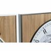 Horloge murale noir blanc fer vintage 60 x 4,5 x 60 cm bois mdf mappemonde (2 unités)