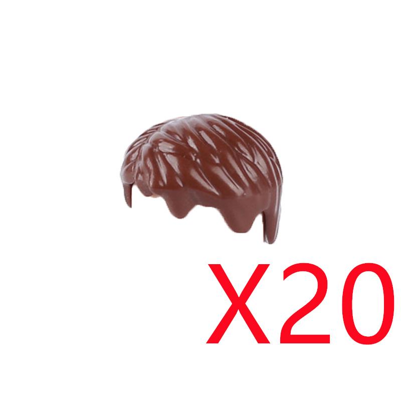 MOC Городские строительные блоки Части тела фигурок Креативные аксессуары Длинные волосы Коричневые Черные Золотые Мини-кирпичики Совместимая игрушка Подарок k030