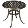 Garden Side Table, Weatherproof Garden Table with Cast Aluminum Frame, Round, 60kg Load Capacity, Ø60x52.5H Cm